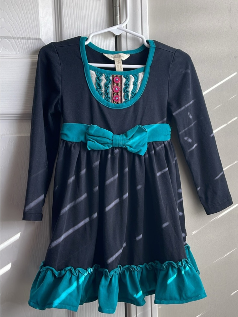 Matilda Jane Navy and Teal Bow-Accent Dress